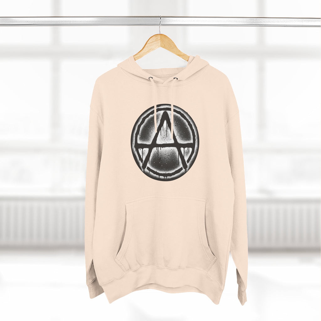 Anarchy Symbol Hoodie — Grunge Circle Anarchy Graphic Pullover 80's Fashion