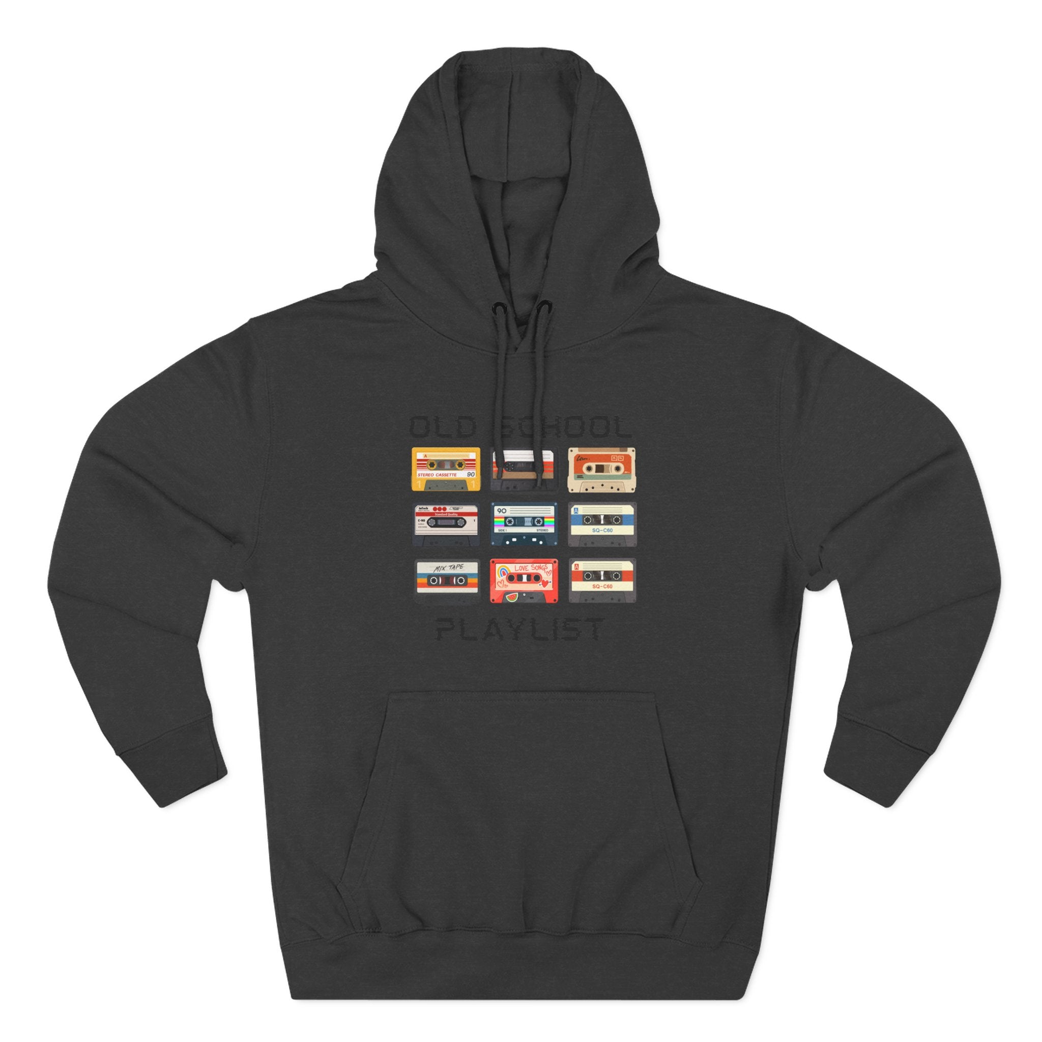 Old School Playlist Hoodie — Retro 80s Cassette Tape Graphic Pullover