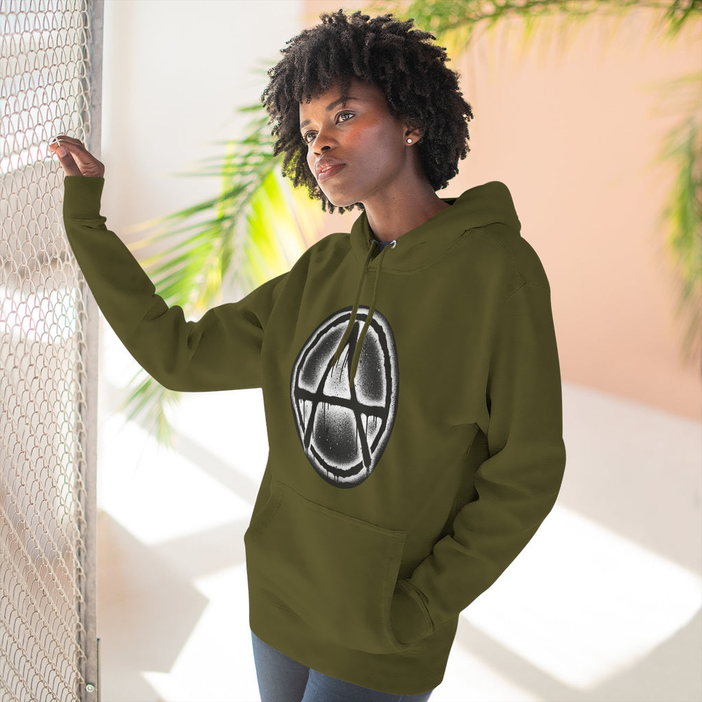 Anarchy Symbol Hoodie — Grunge Circle Anarchy Graphic Pullover 80's Fashion
