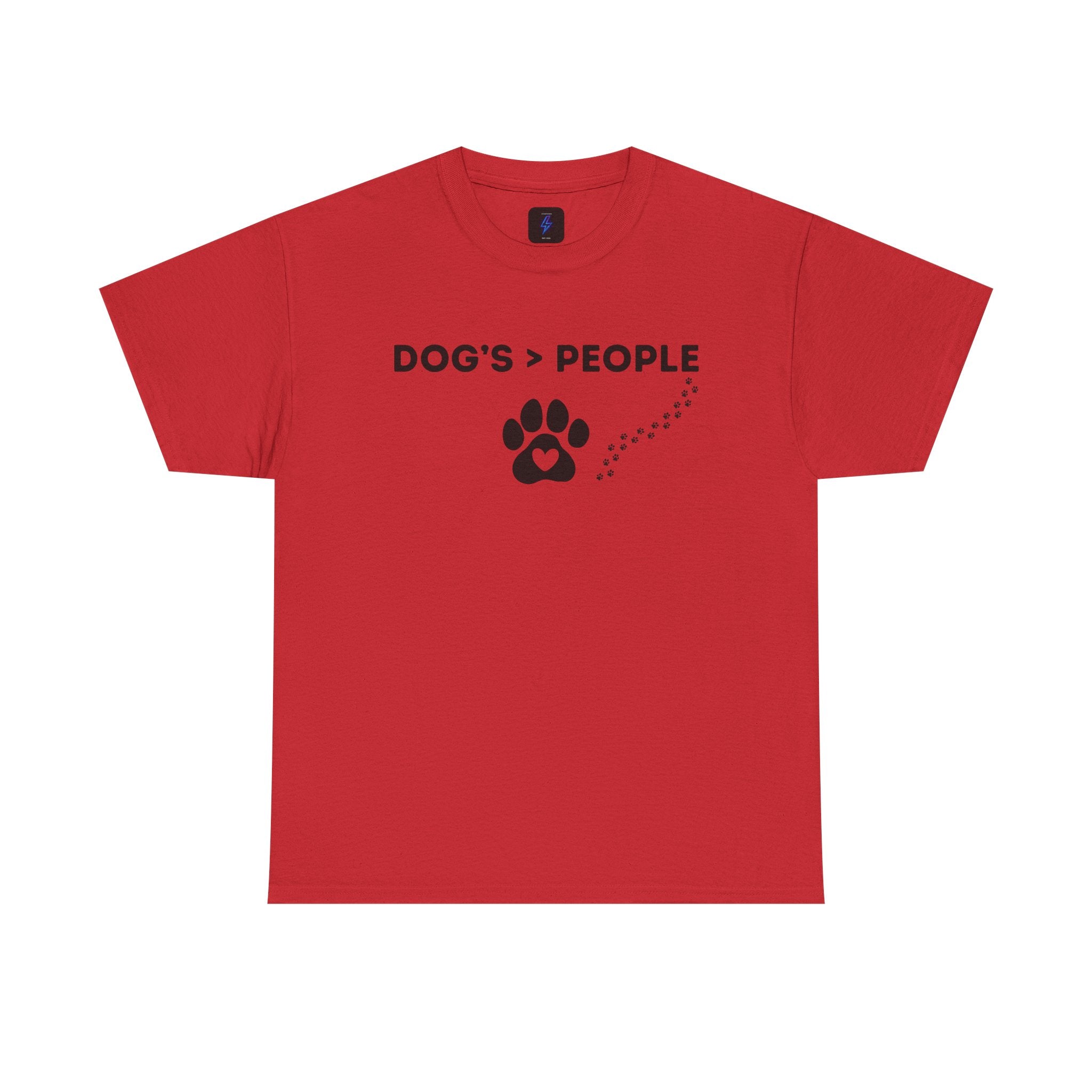DOGS > PEOPLE TShirt | Paw Print Graphic Tee Dog Lover Shirt