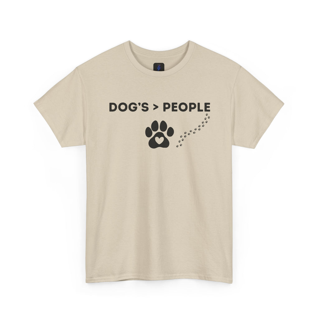 DOGS > PEOPLE TShirt | Paw Print Graphic Tee Dog Lover Shirt