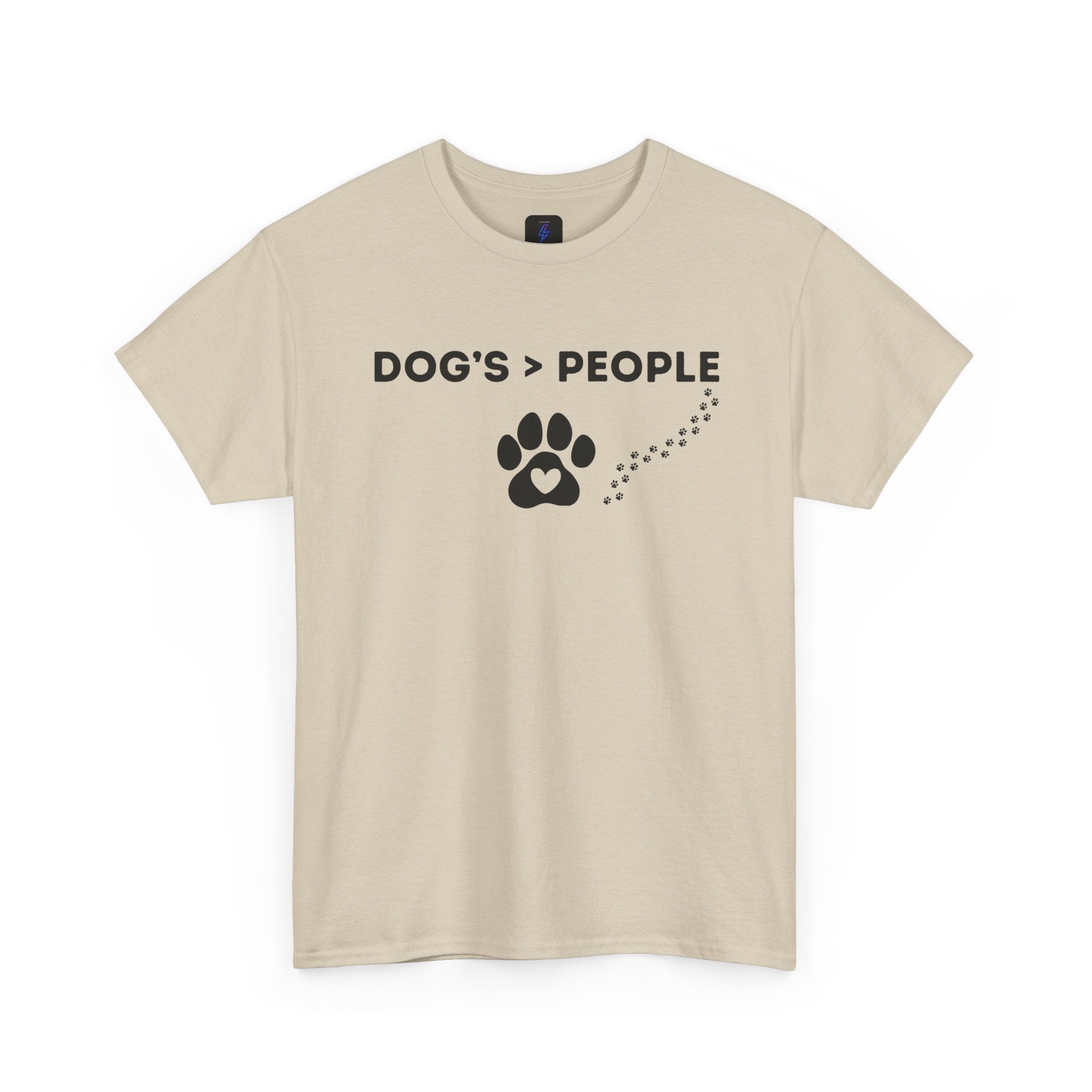 DOGS > PEOPLE TShirt | Paw Print Graphic Tee Dog Lover Shirt