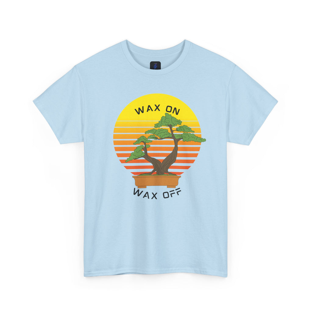 Wax On Wax Off Bonsai Tee — Retro Sunset Martial Arts T‑Shirt K-Kid Retro 80's