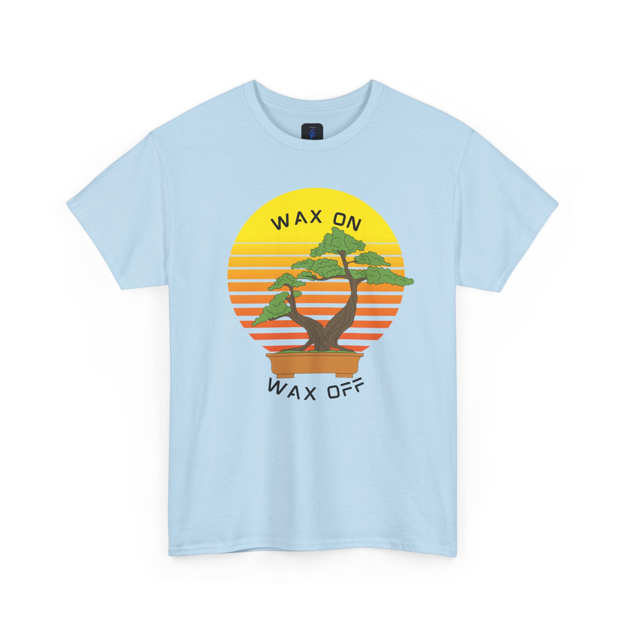 Wax On Wax Off Bonsai Tee — Retro Sunset Martial Arts T‑Shirt K-Kid Retro 80's