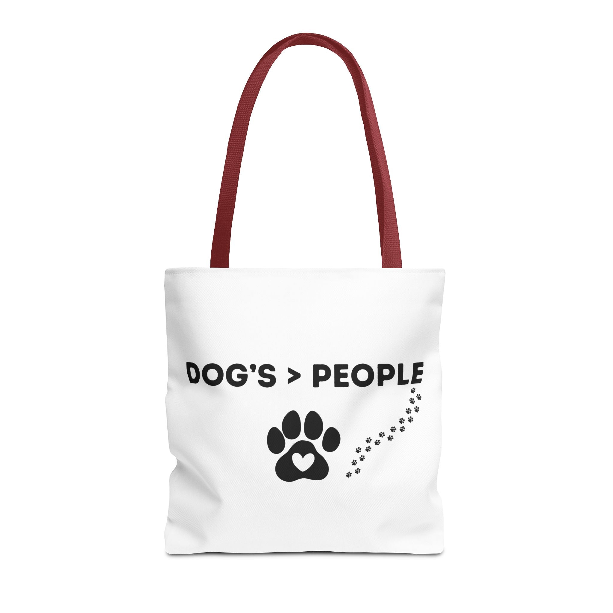 DOG'S > PEOPLE Tote Bag | Dog Paw Heart Design