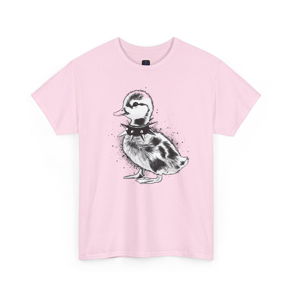 Punk Duckling Sketch T-Shirt — Black & White Watercolor 80s Punk Rock Duck Tee