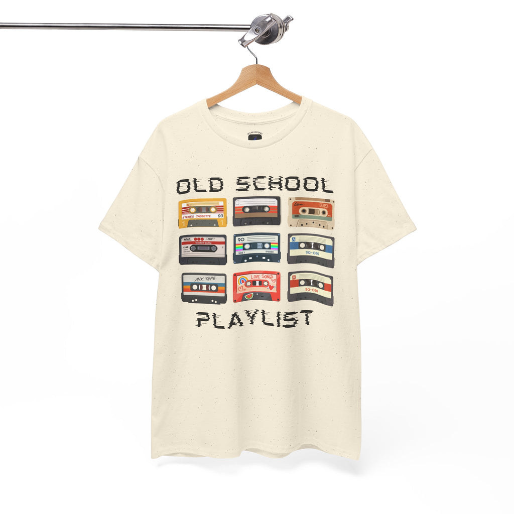 Old School Playlist T-Shirt — Retro 80s Cassette Tape Graphic Tee