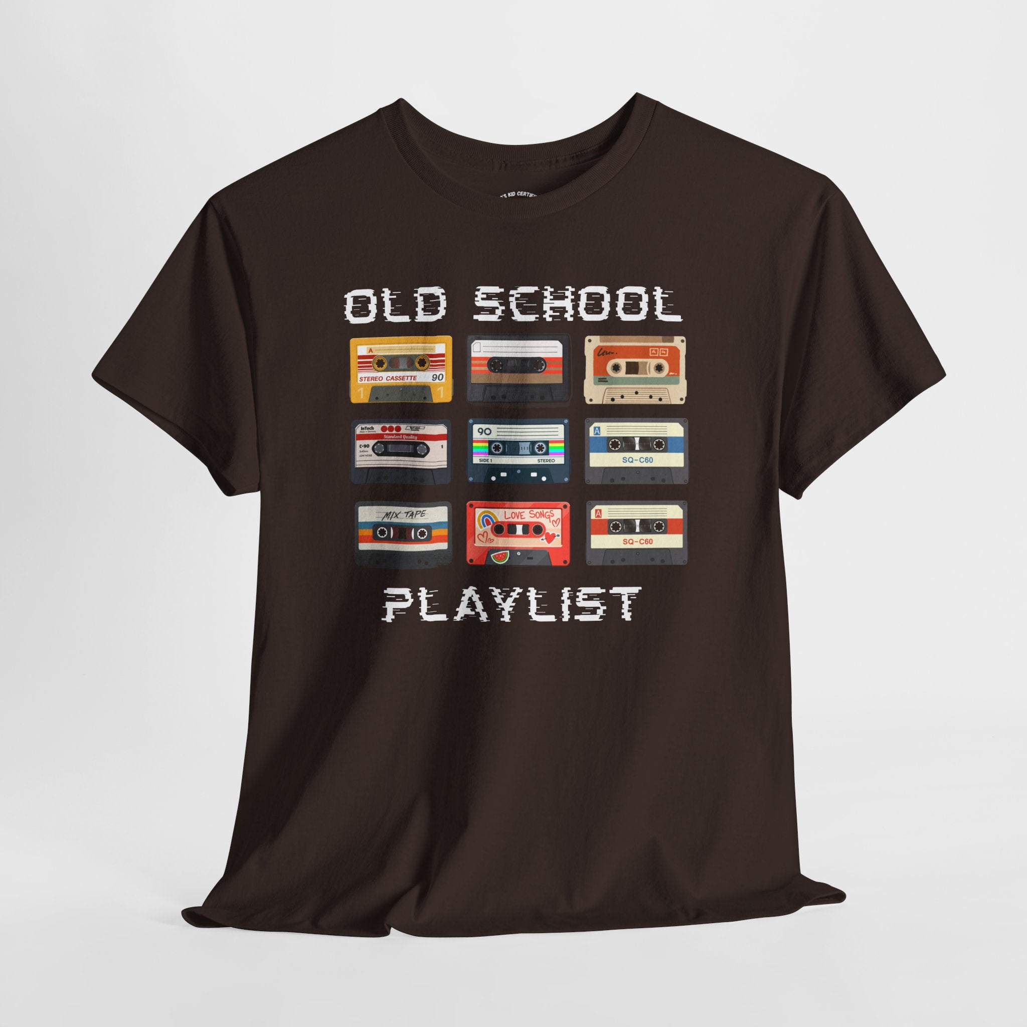 Old School Playlist T-Shirt — Retro 80s Cassette Tape Graphic Tee