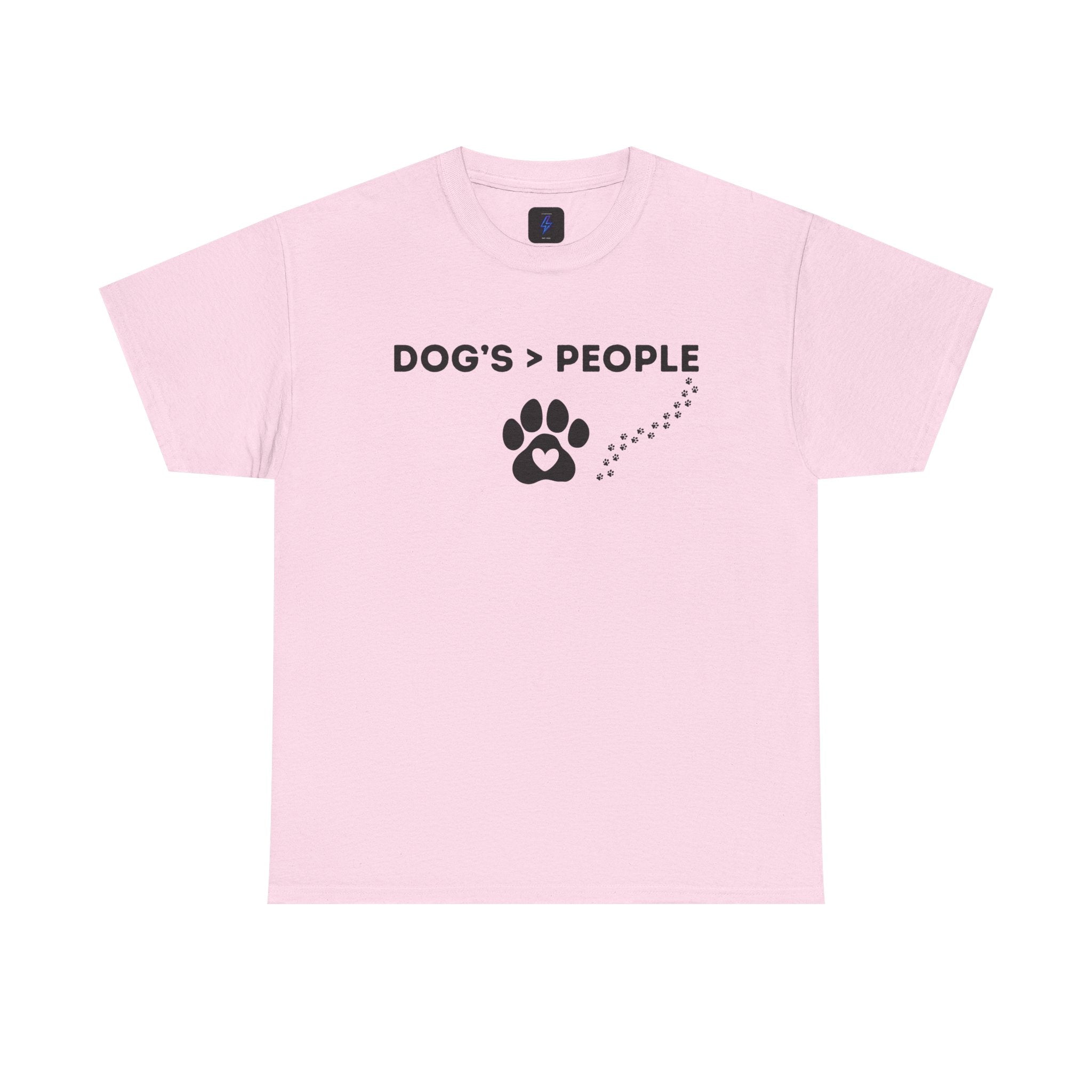 DOGS > PEOPLE TShirt | Paw Print Graphic Tee Dog Lover Shirt