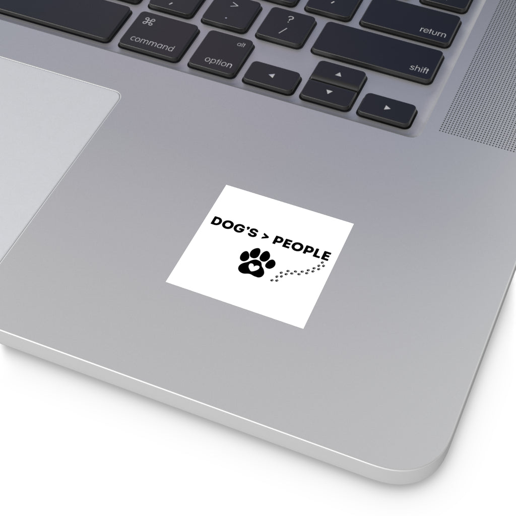 Dogs > People paw print decal Sticker | Square indoor outdoor vinyl