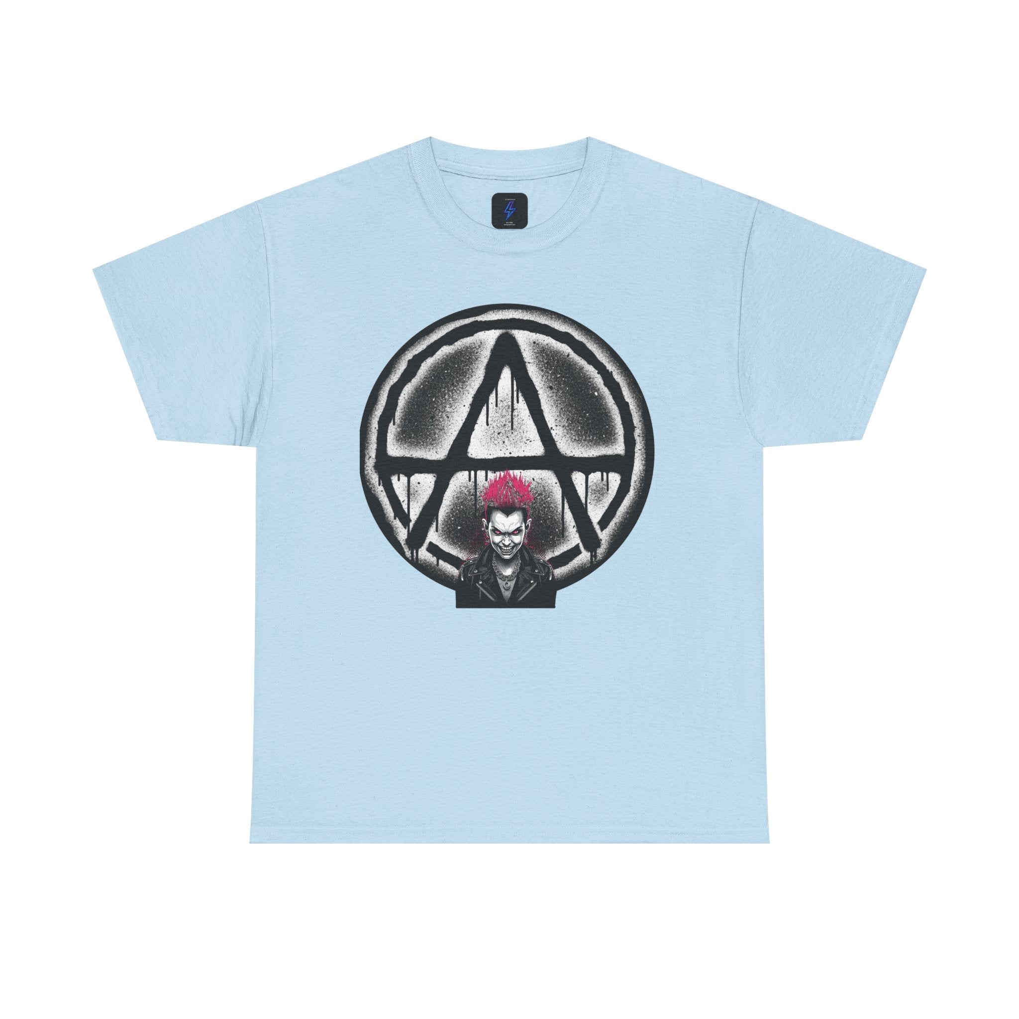 Anarchy Punk Graphic Tee — Red-Mohawk Rebel Shirt 80's Fashion