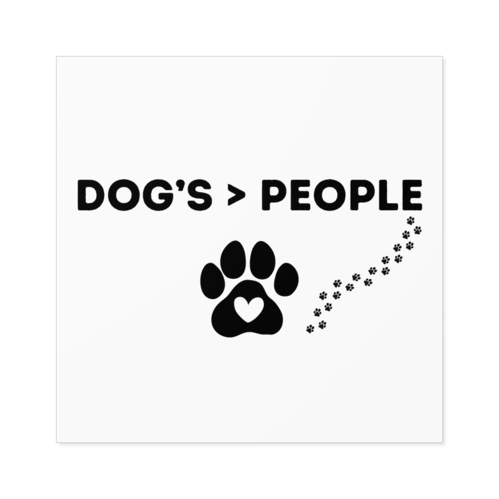 Dogs > People paw print decal Sticker | Square indoor outdoor vinyl
