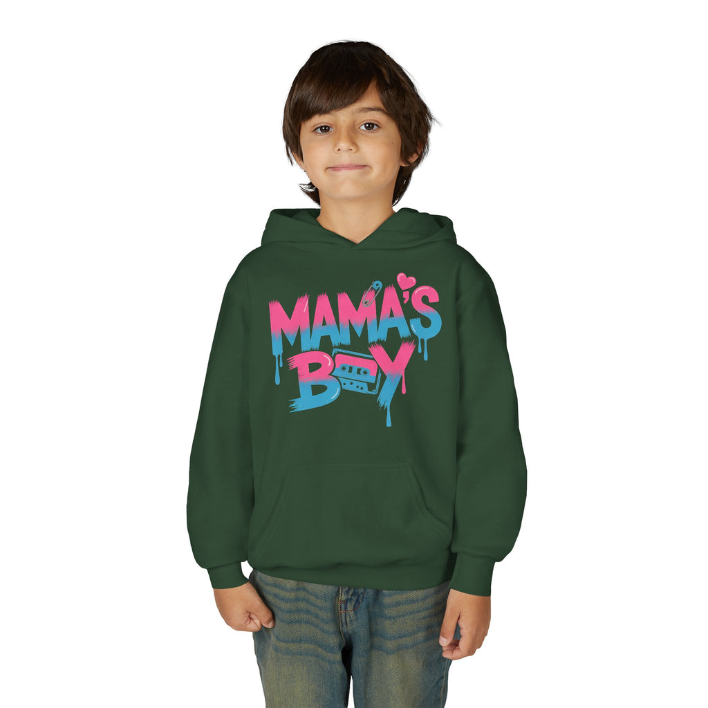Youth Hoodie — "Mama's Boy" Colorful Drip Graphic Sweatshirt 80s Retro Style