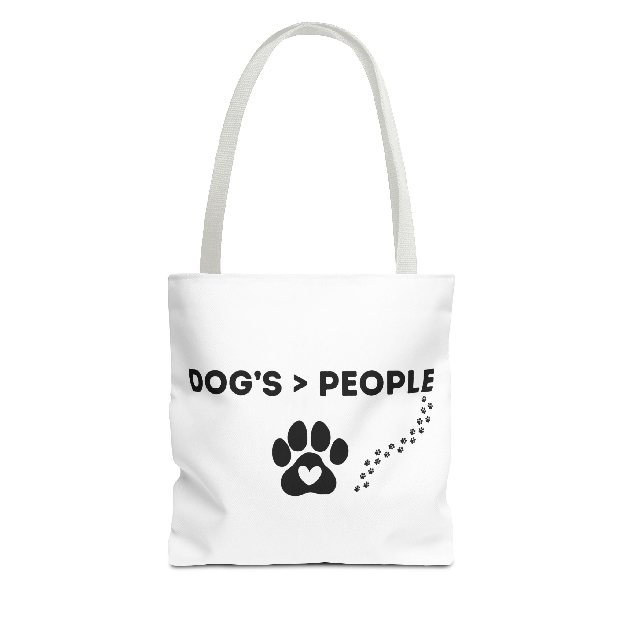 DOG'S > PEOPLE Tote Bag | Dog Paw Heart Design