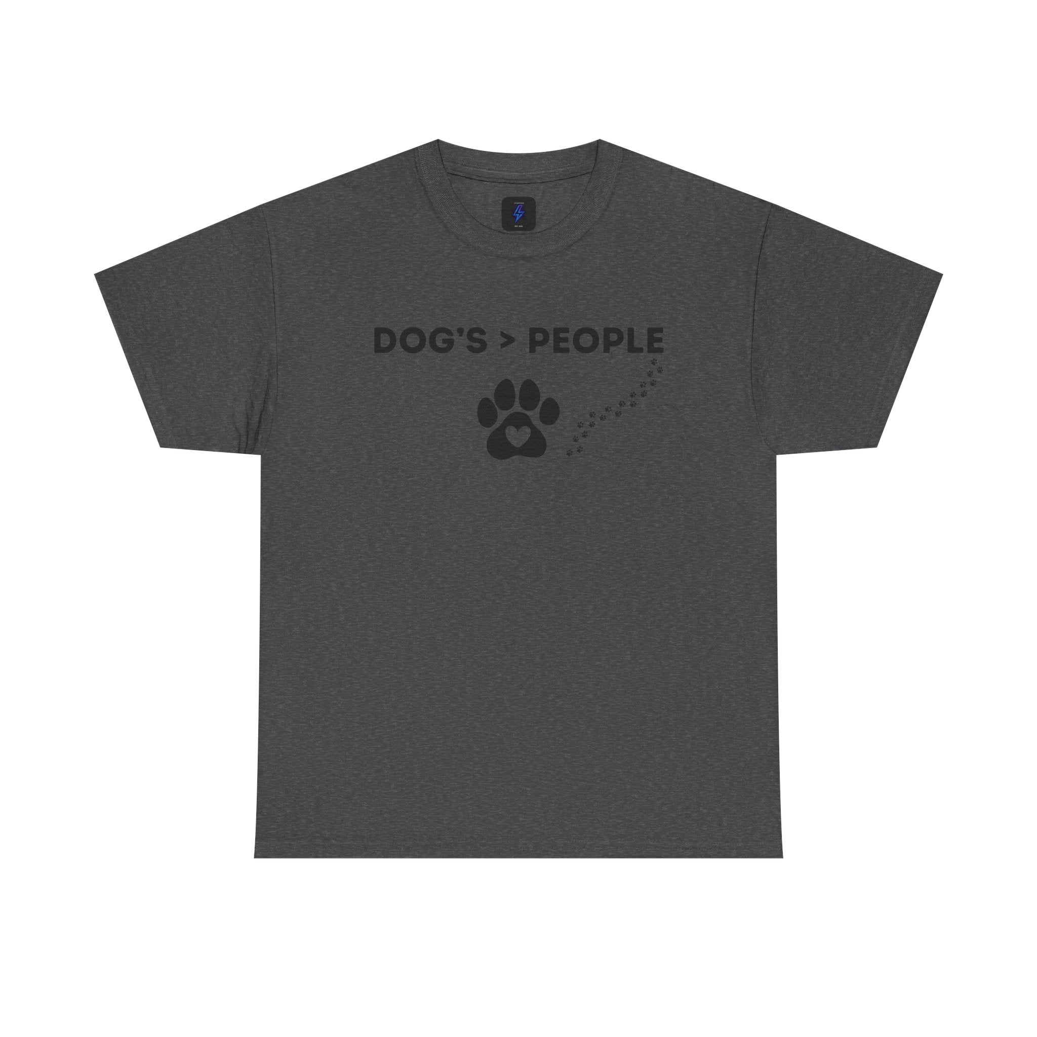 DOGS > PEOPLE TShirt | Paw Print Graphic Tee Dog Lover Shirt