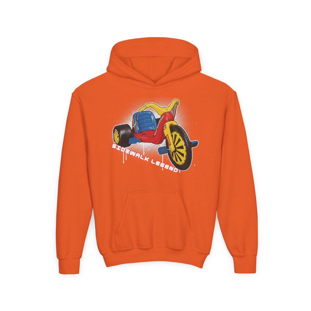 Kids Tricycle Graphic Hoodie — Retro Ride Design (Youth) 80s Fashion
