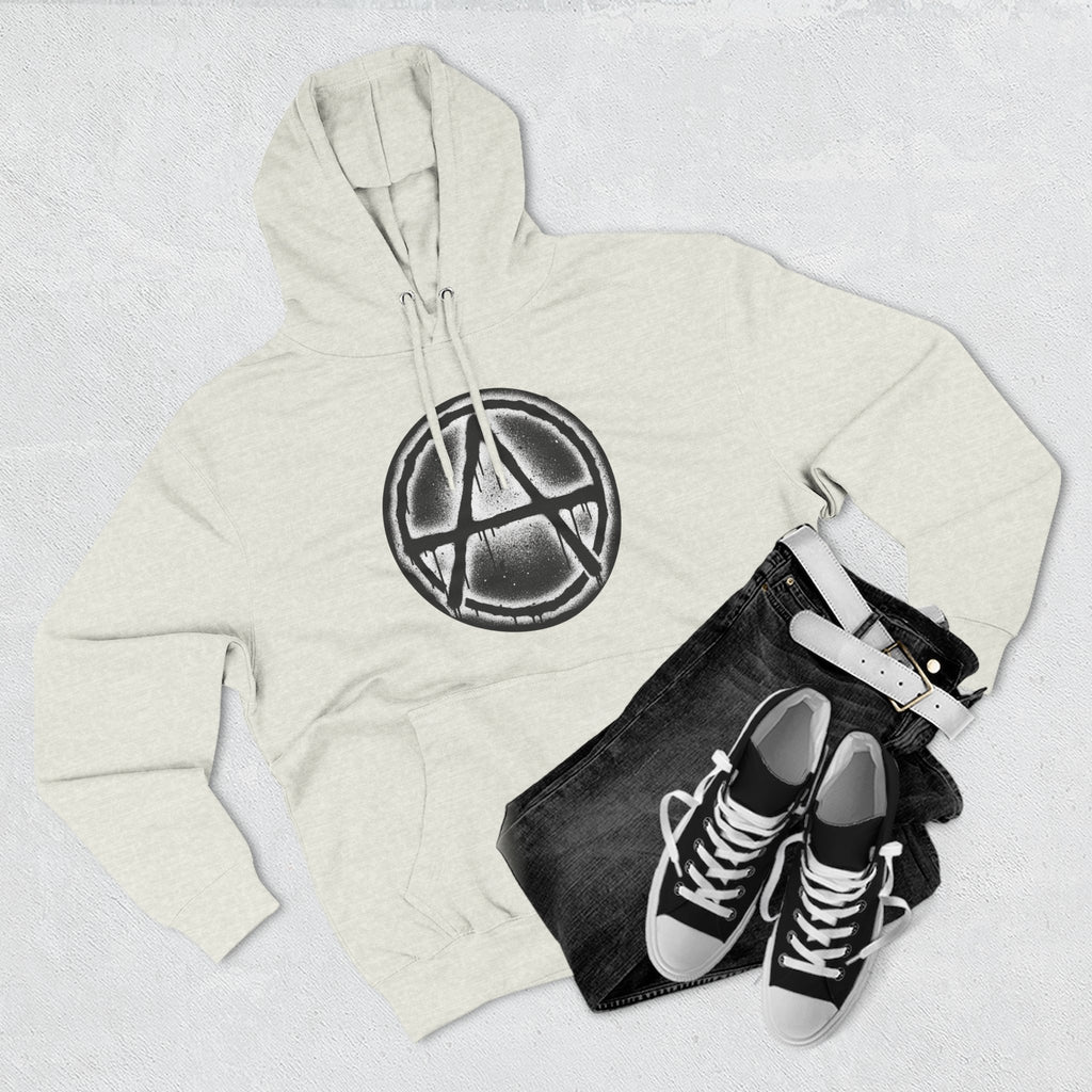 Anarchy Symbol Hoodie — Grunge Circle Anarchy Graphic Pullover 80's Fashion