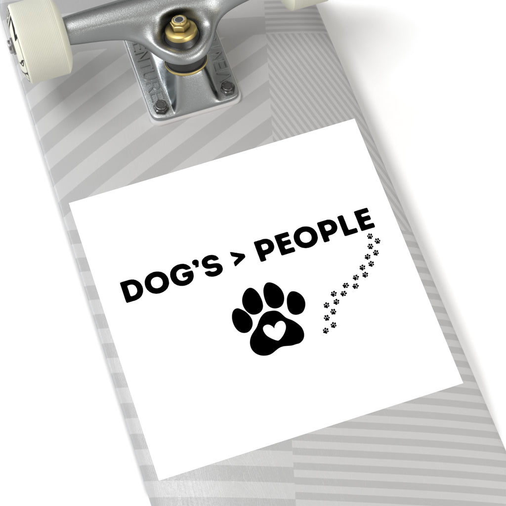 Dogs > People paw print decal Sticker | Square indoor outdoor vinyl