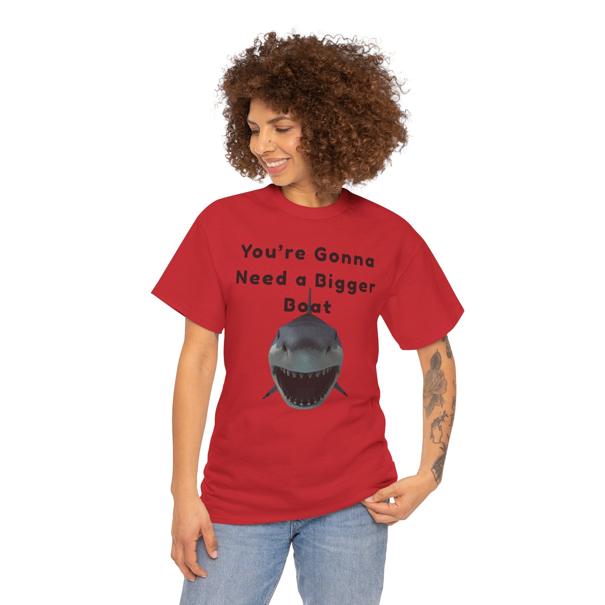 Shark Graphic Tee — "You're Gonna Need a Bigger Boat" Casual T-Shirt 80's Movie Qoutes