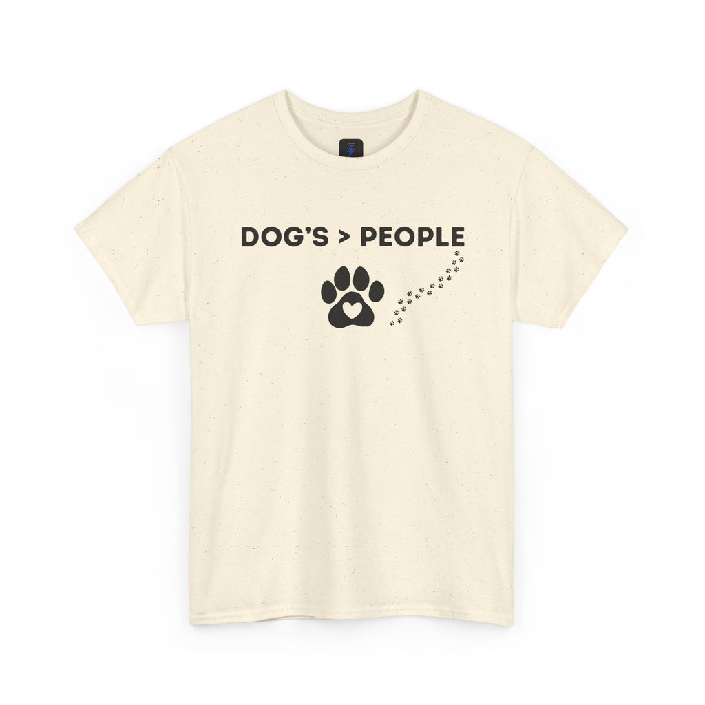 DOGS > PEOPLE TShirt | Paw Print Graphic Tee Dog Lover Shirt