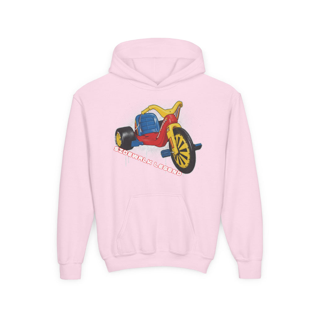 Kids Tricycle Graphic Hoodie — Retro Ride Design (Youth) 80s Fashion