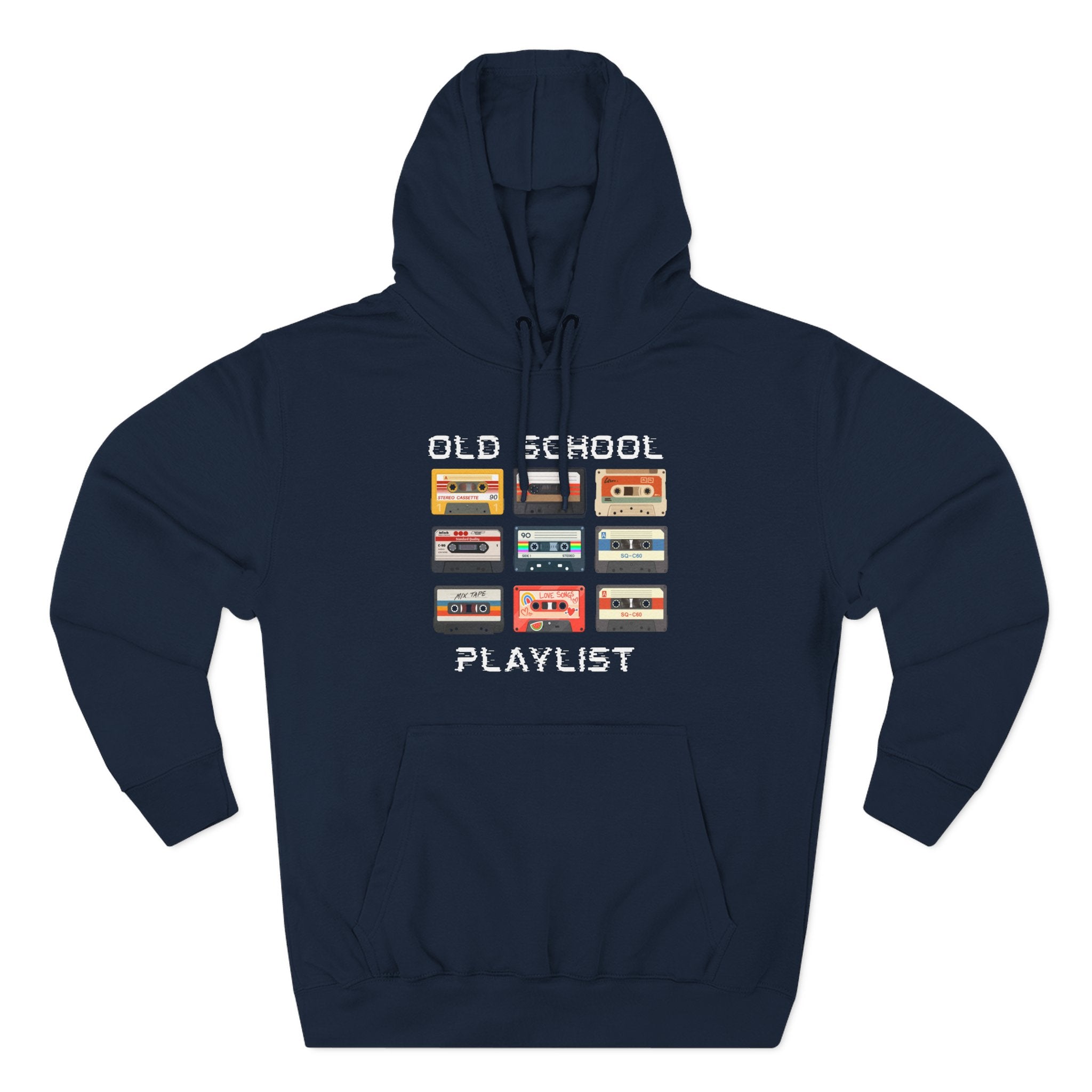 Old School Playlist Hoodie — Retro 80s Cassette Tape Graphic Pullover