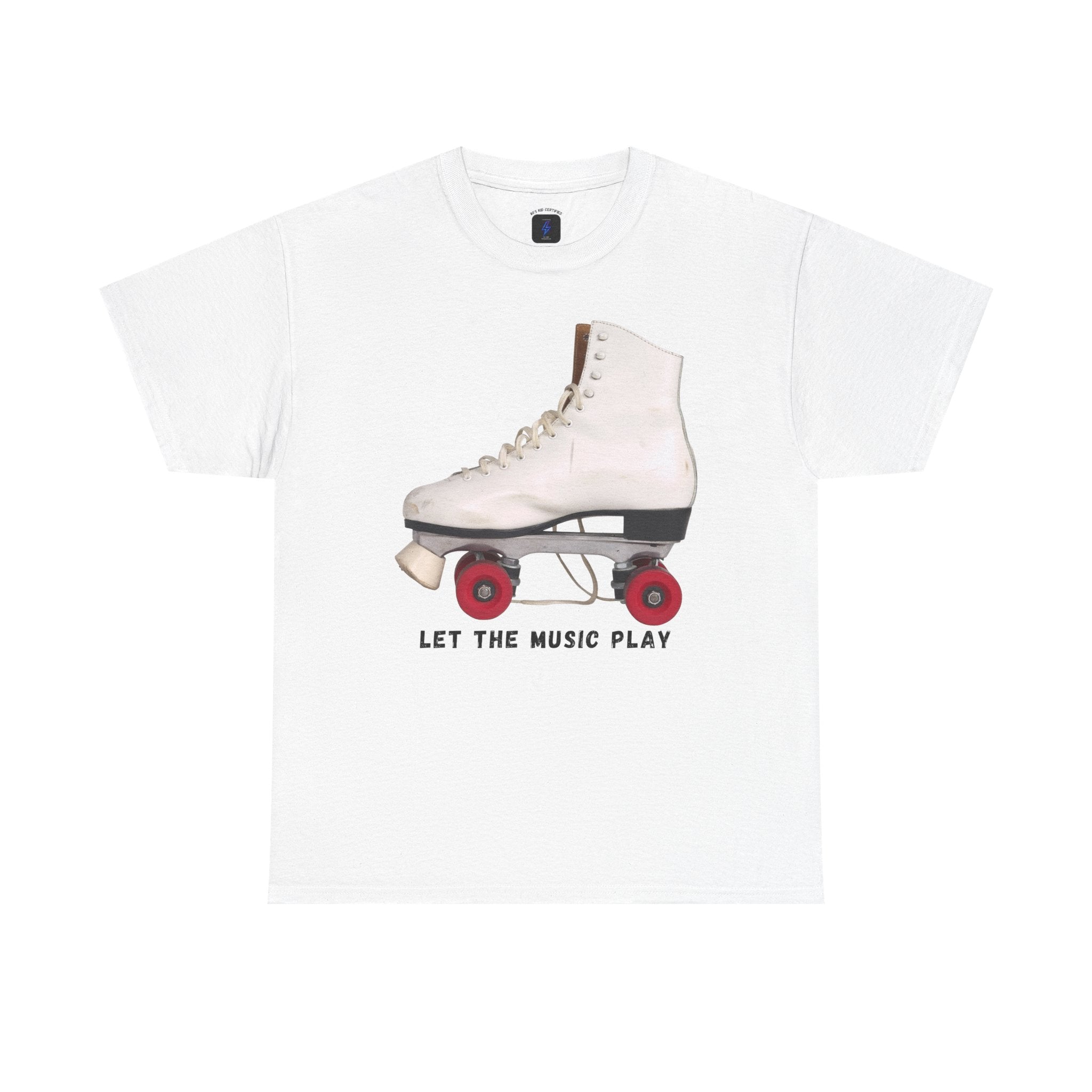 Roller Skate Tee — "Let the Music Play" Graphic T-Shirt