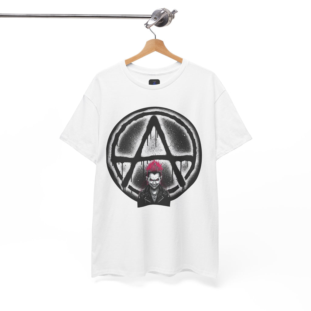 Anarchy Punk Graphic Tee — Red-Mohawk Rebel Shirt 80's Fashion