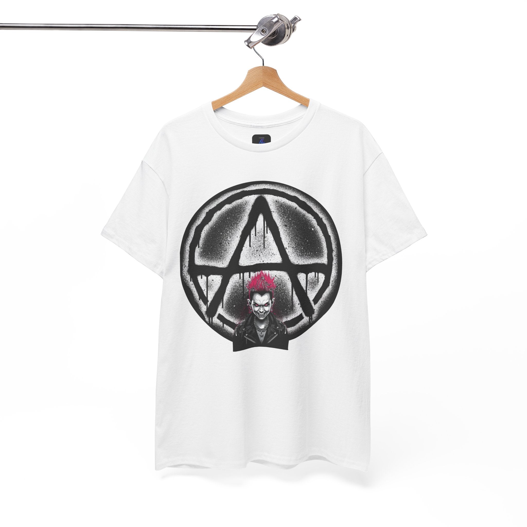 Anarchy Punk Graphic Tee — Red-Mohawk Rebel Shirt 80's Fashion