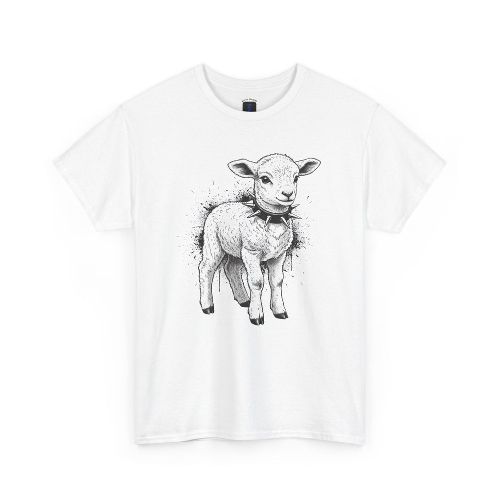 80s Punk Rock Lamb Illustration Tee — Vintage Baby Sheep Graphic T-Shirt