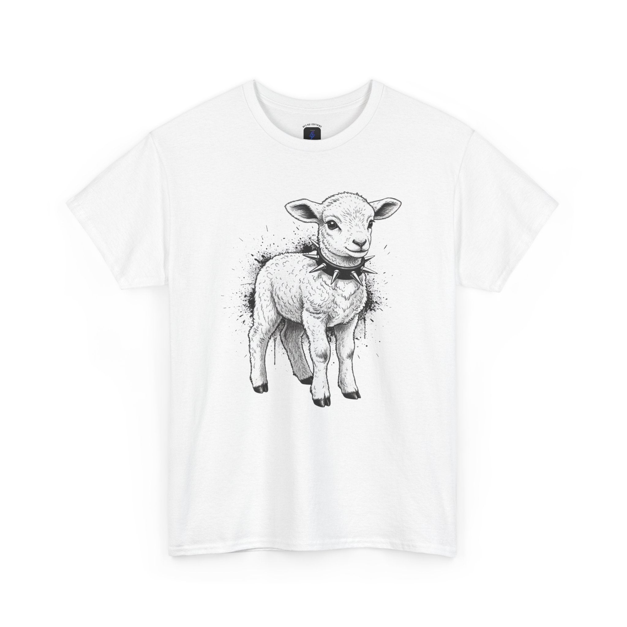 80s Punk Rock Lamb Illustration Tee — Vintage Baby Sheep Graphic T-Shirt