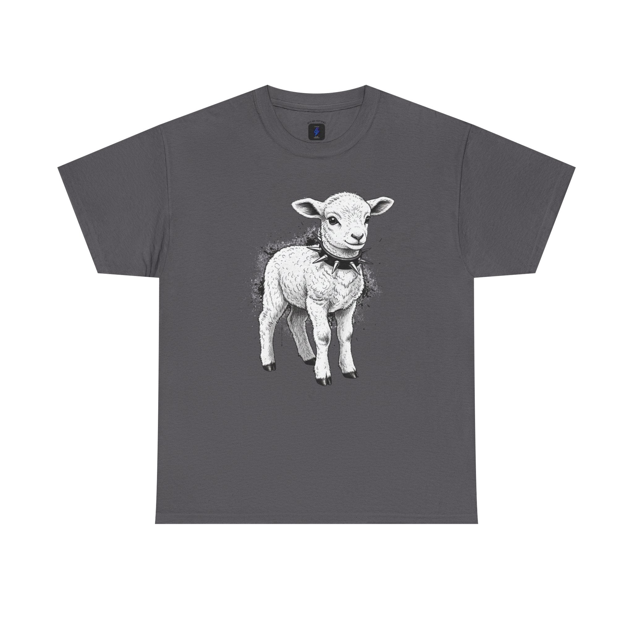 80s Punk Rock Lamb Illustration Tee — Vintage Baby Sheep Graphic T-Shirt