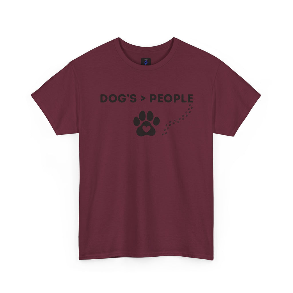 DOGS > PEOPLE TShirt | Paw Print Graphic Tee Dog Lover Shirt