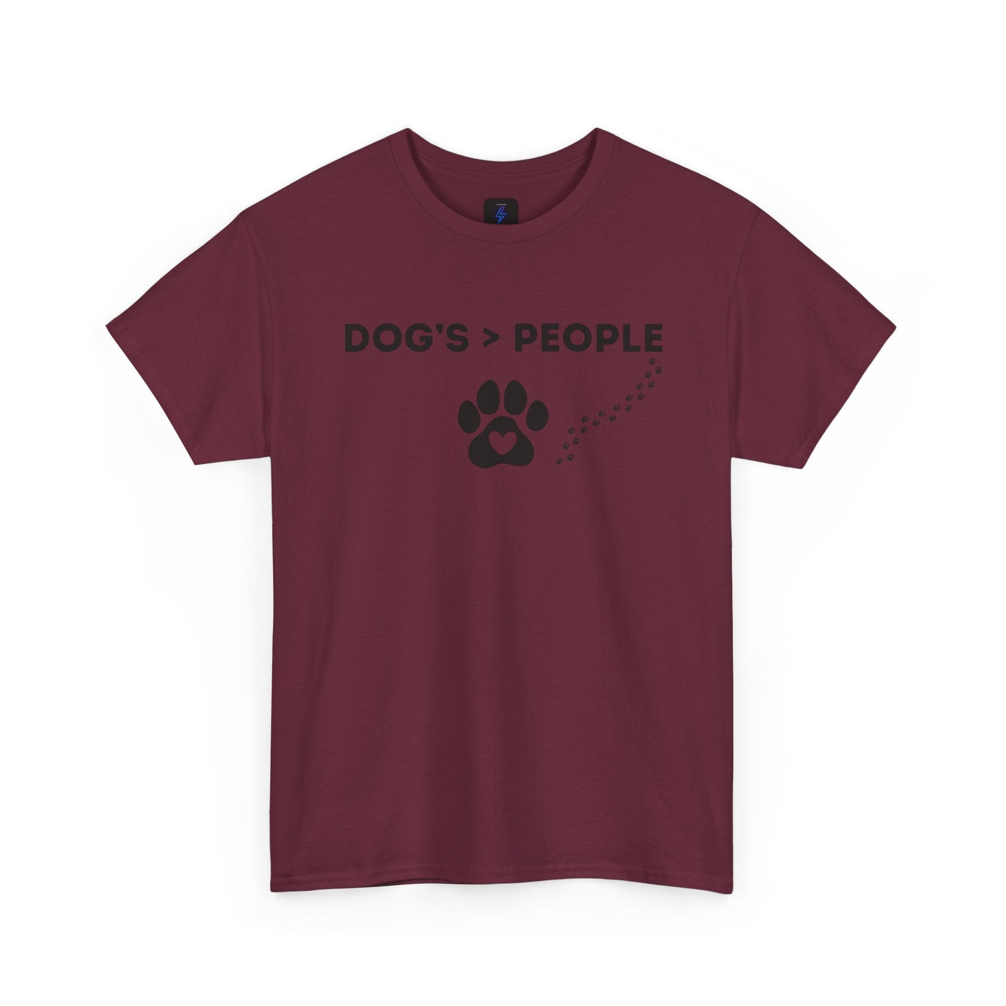 DOGS > PEOPLE TShirt | Paw Print Graphic Tee Dog Lover Shirt