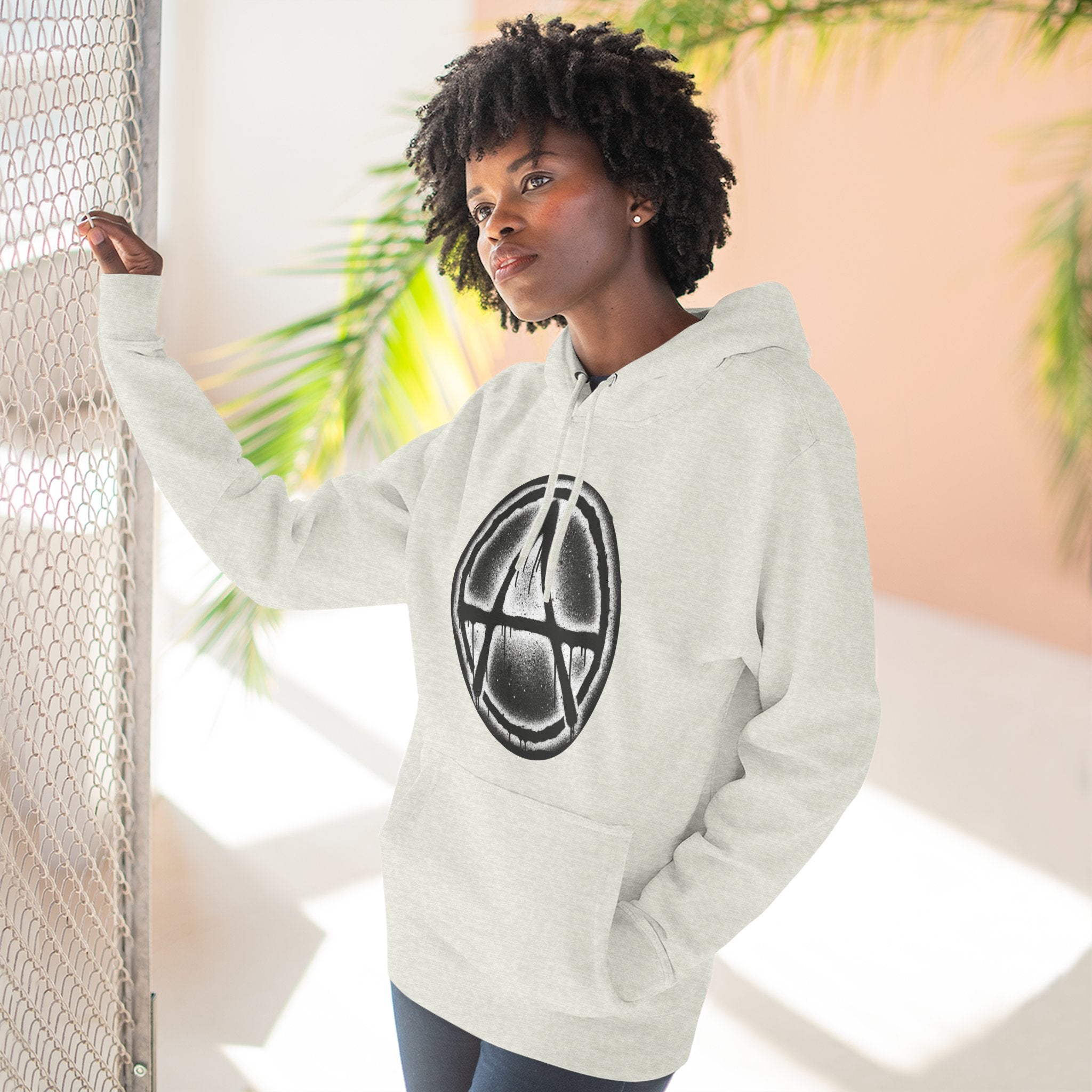 Anarchy Symbol Hoodie — Grunge Circle Anarchy Graphic Pullover 80's Fashion