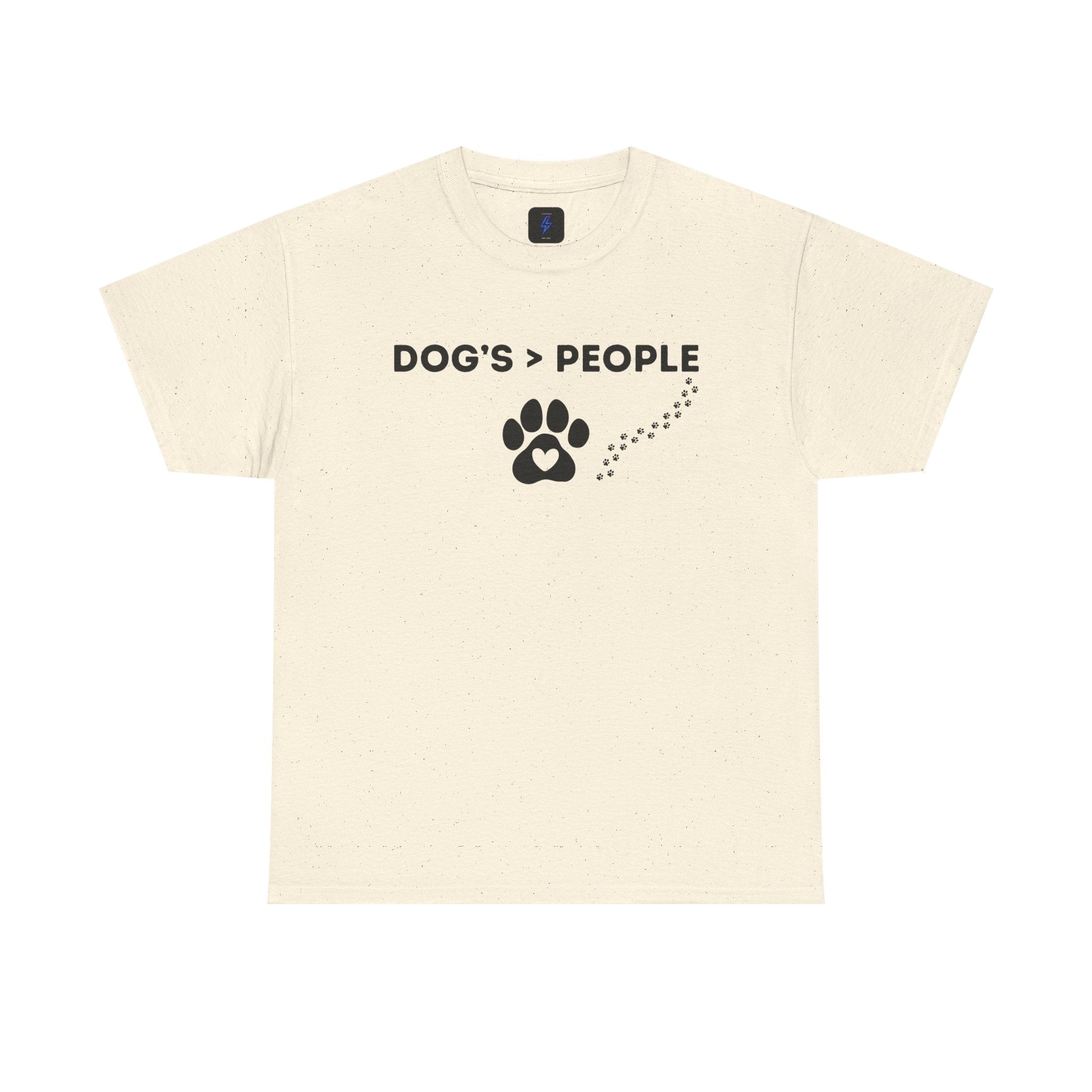 DOGS > PEOPLE TShirt | Paw Print Graphic Tee Dog Lover Shirt