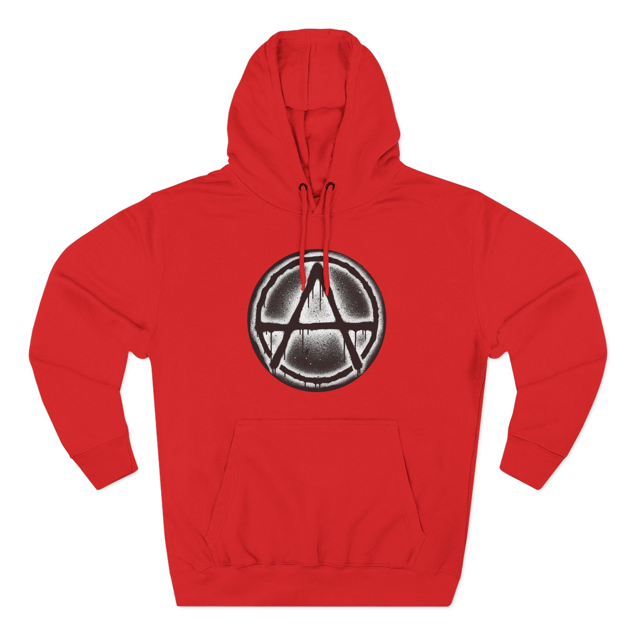 Anarchy Symbol Hoodie — Grunge Circle Anarchy Graphic Pullover 80's Fashion