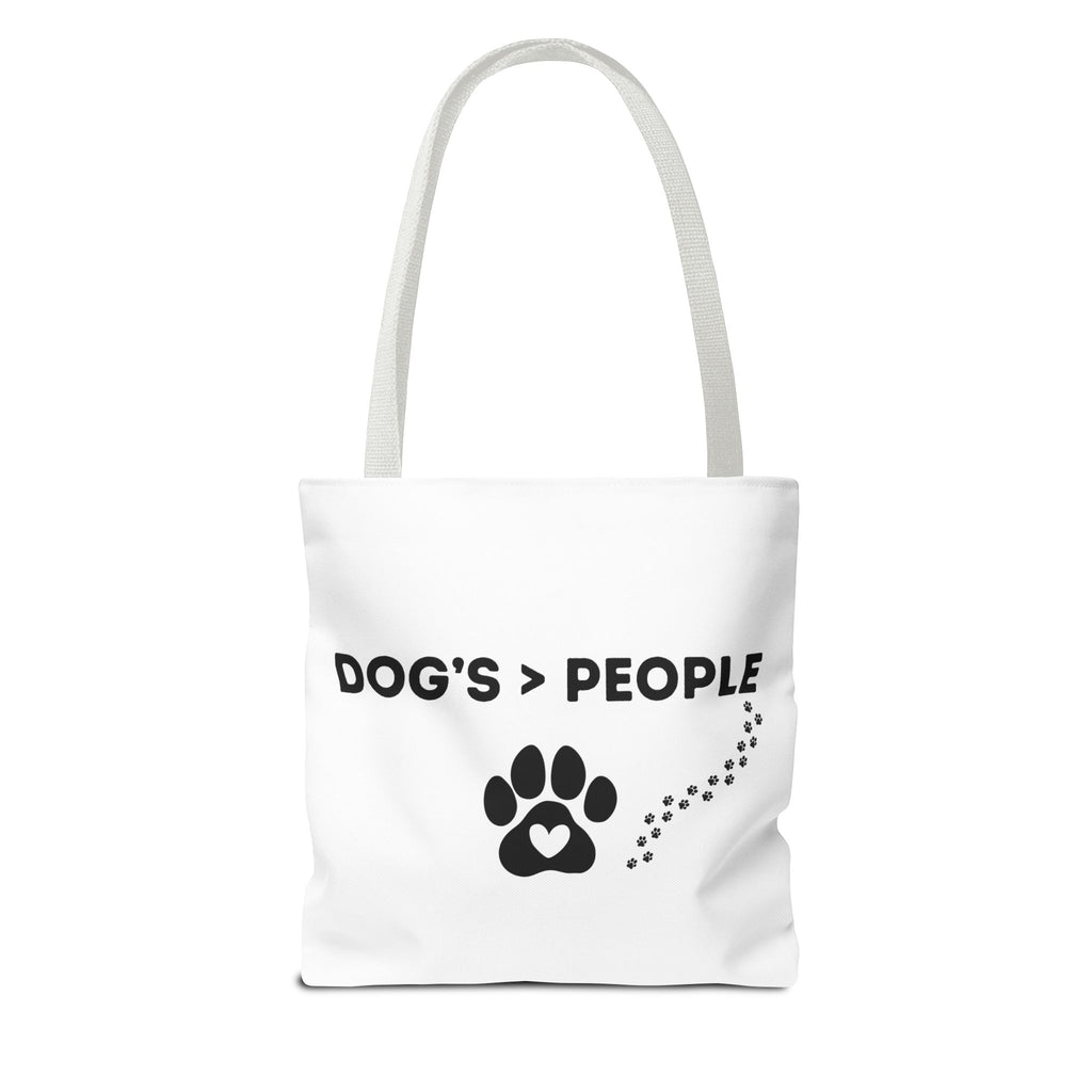 DOG'S > PEOPLE Tote Bag | Dog Paw Heart Design