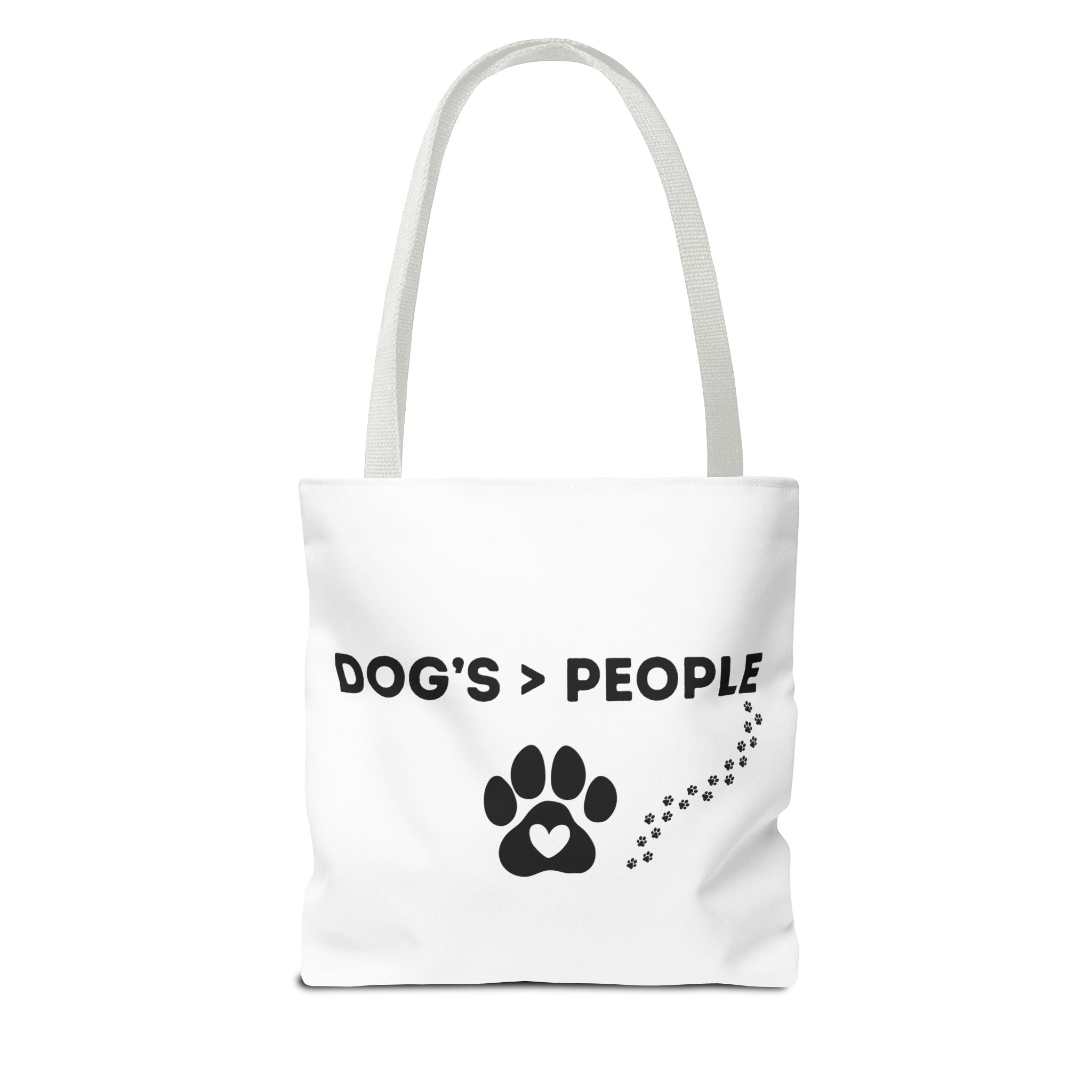 DOG'S > PEOPLE Tote Bag | Dog Paw Heart Design