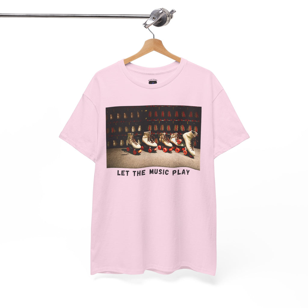 Let The Music Play Tee — Retro Roller Skates Graphic T‑Shirt