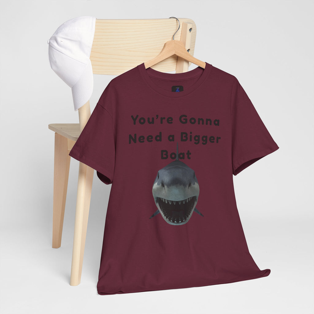 Shark Graphic Tee — "You're Gonna Need a Bigger Boat" Casual T-Shirt 80's Movie Qoutes