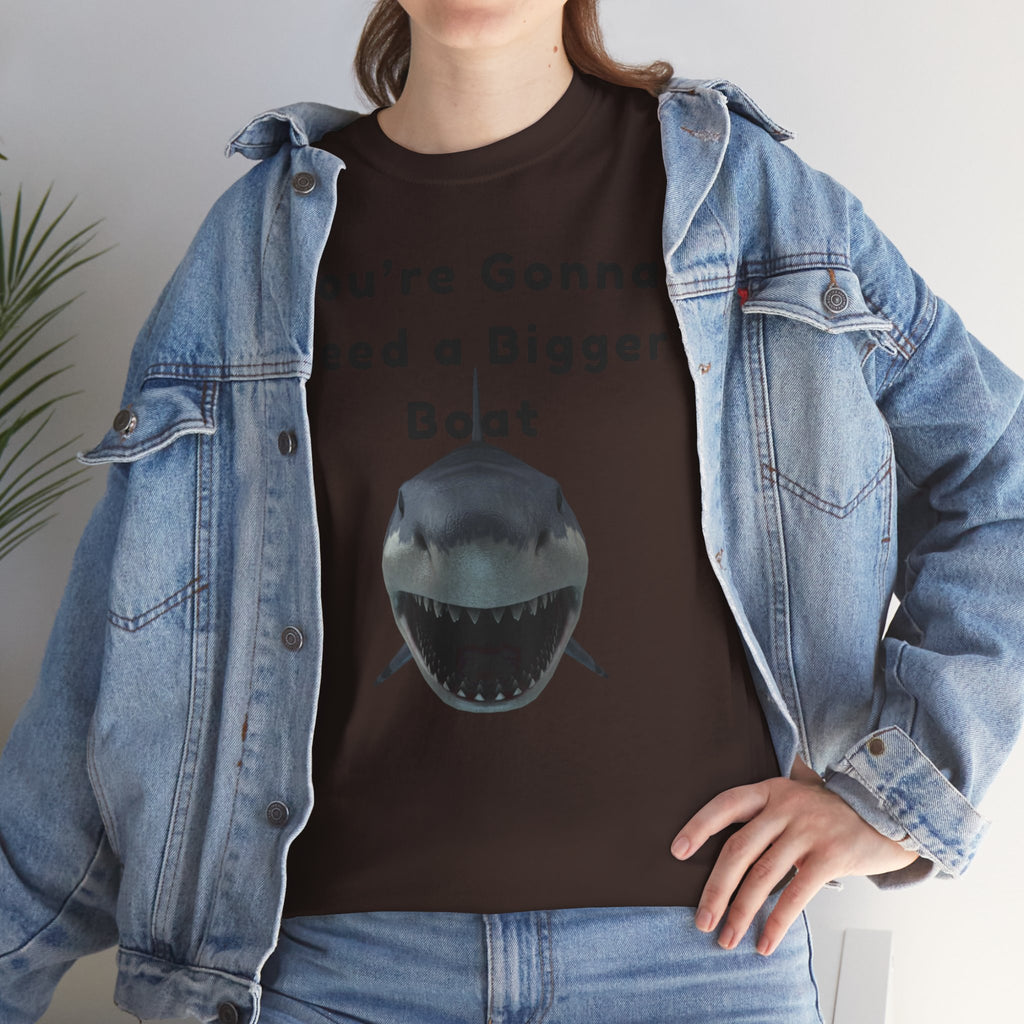 Shark Graphic Tee — "You're Gonna Need a Bigger Boat" Casual T-Shirt 80's Movie Qoutes