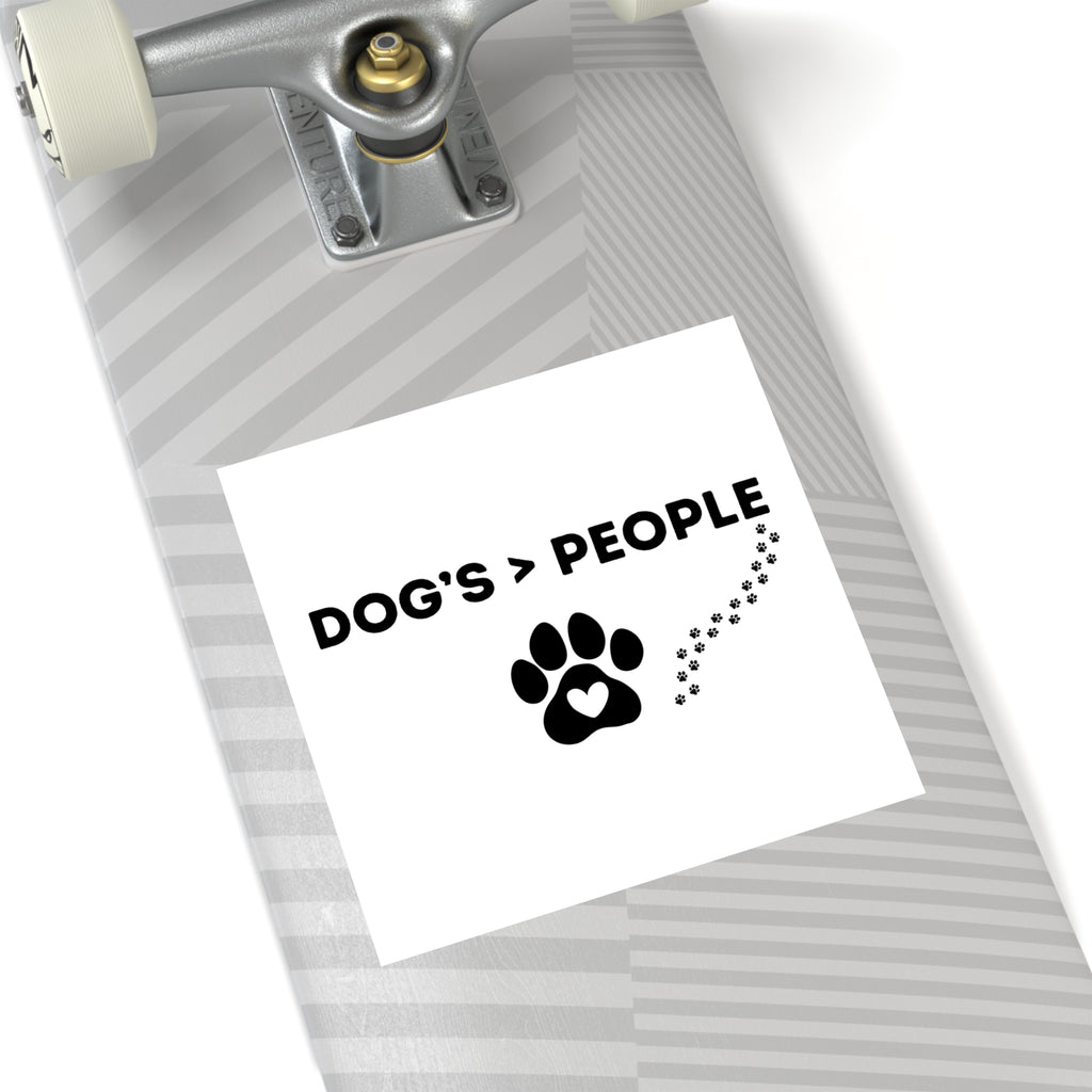 Dogs > People paw print decal Sticker | Square indoor outdoor vinyl