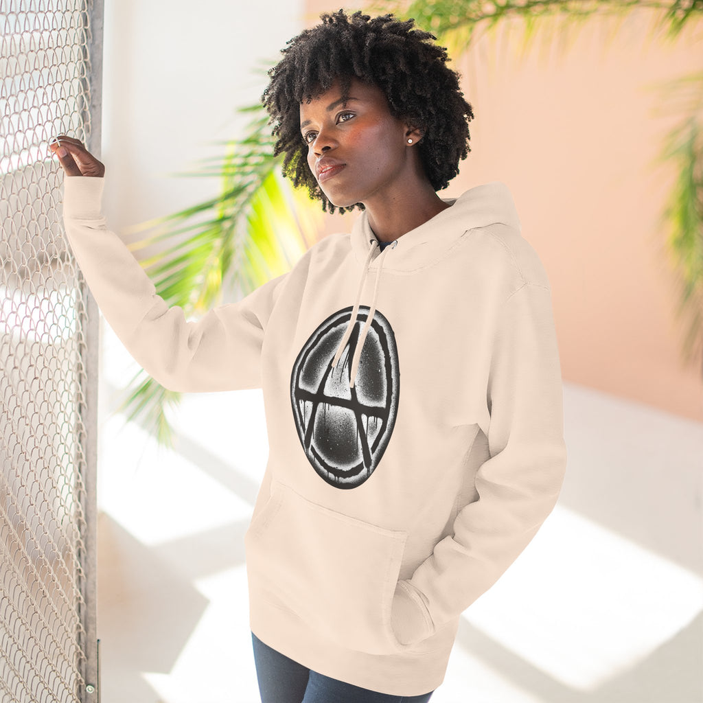 Anarchy Symbol Hoodie — Grunge Circle Anarchy Graphic Pullover 80's Fashion