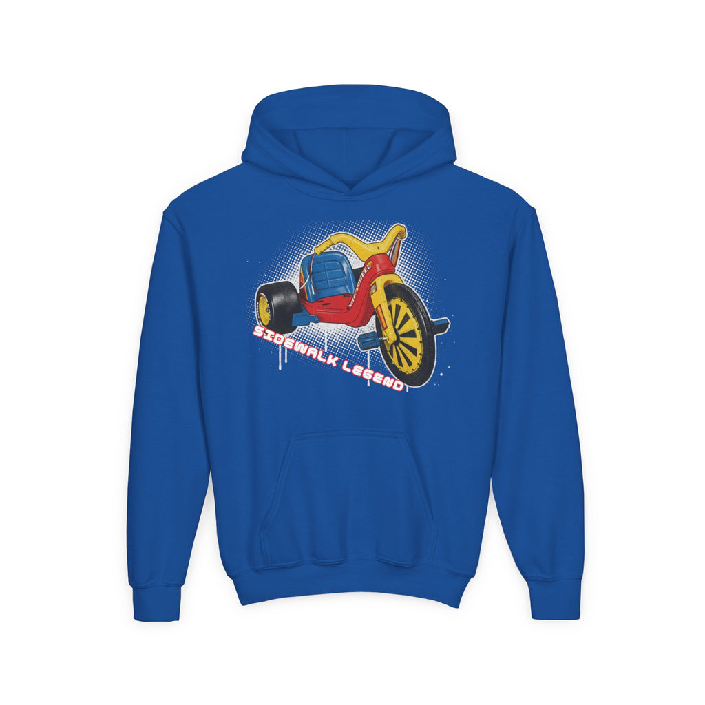 Kids Tricycle Graphic Hoodie — Retro Ride Design (Youth) 80s Fashion