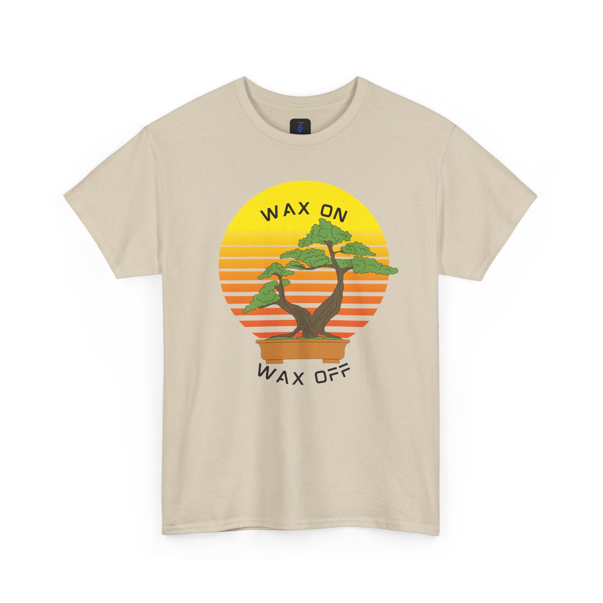 Wax On Wax Off Bonsai Tee — Retro Sunset Martial Arts T‑Shirt K-Kid Retro 80's