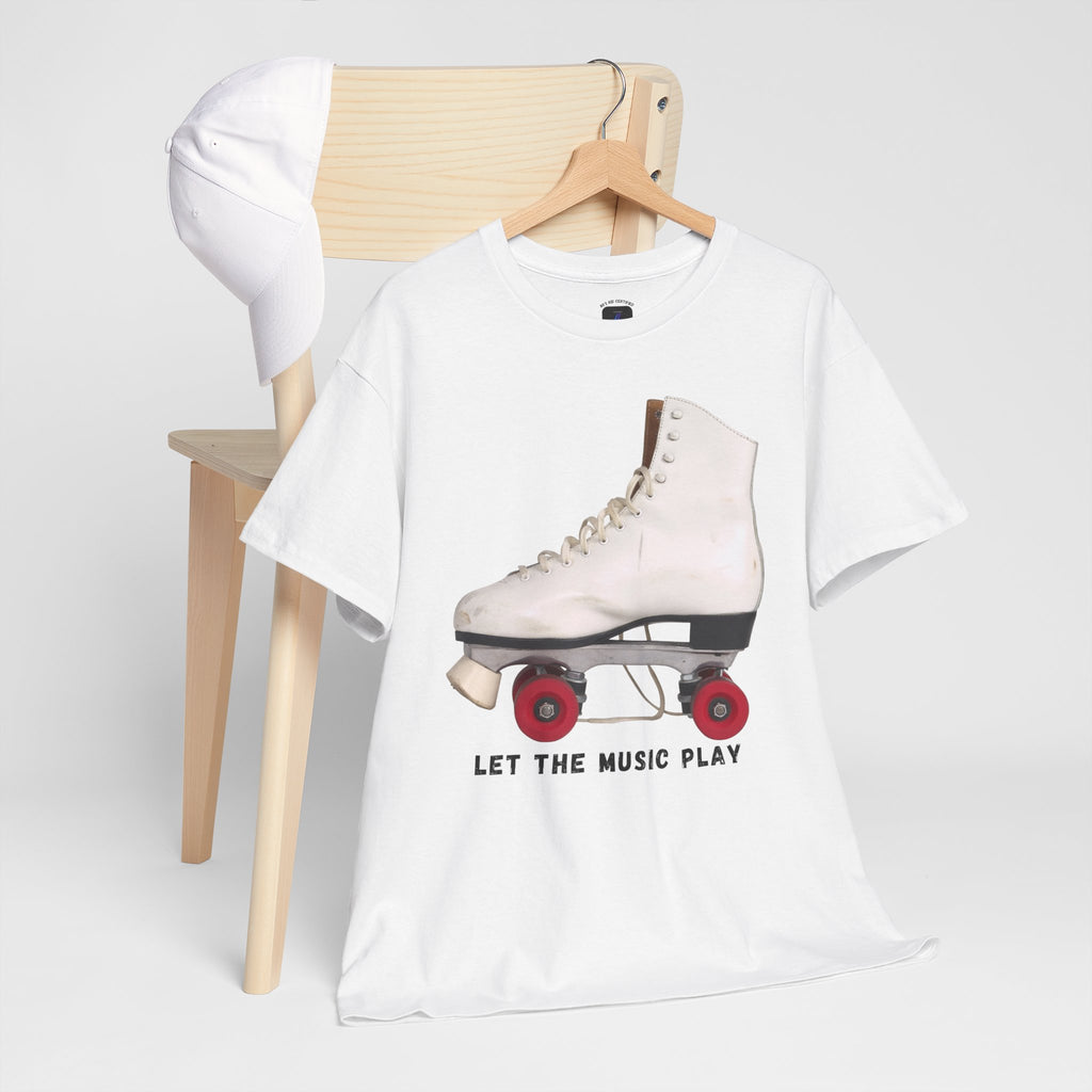 Roller Skate Tee — "Let the Music Play" Graphic T-Shirt