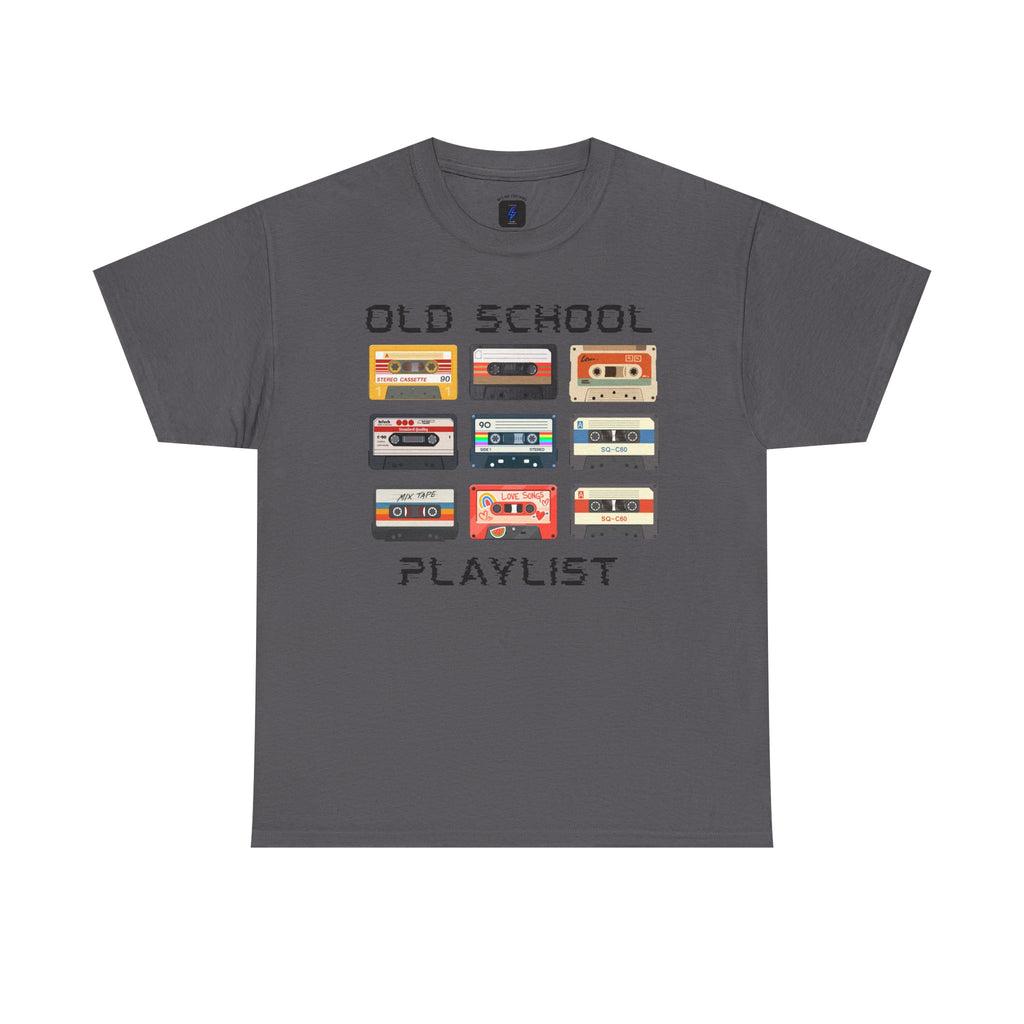 Old School Playlist T-Shirt — Retro 80s Cassette Tape Graphic Tee