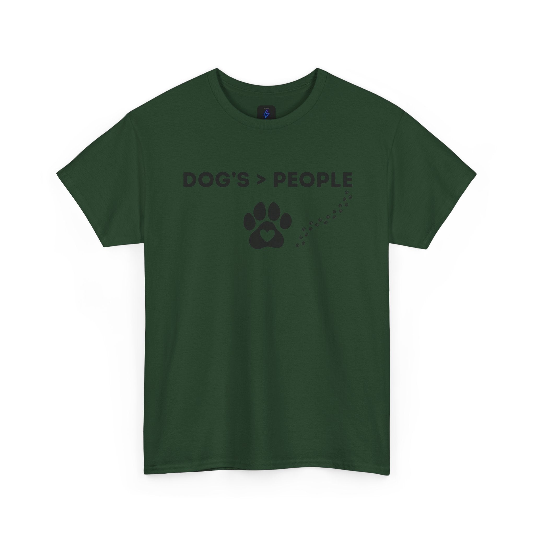 DOGS > PEOPLE TShirt | Paw Print Graphic Tee Dog Lover Shirt