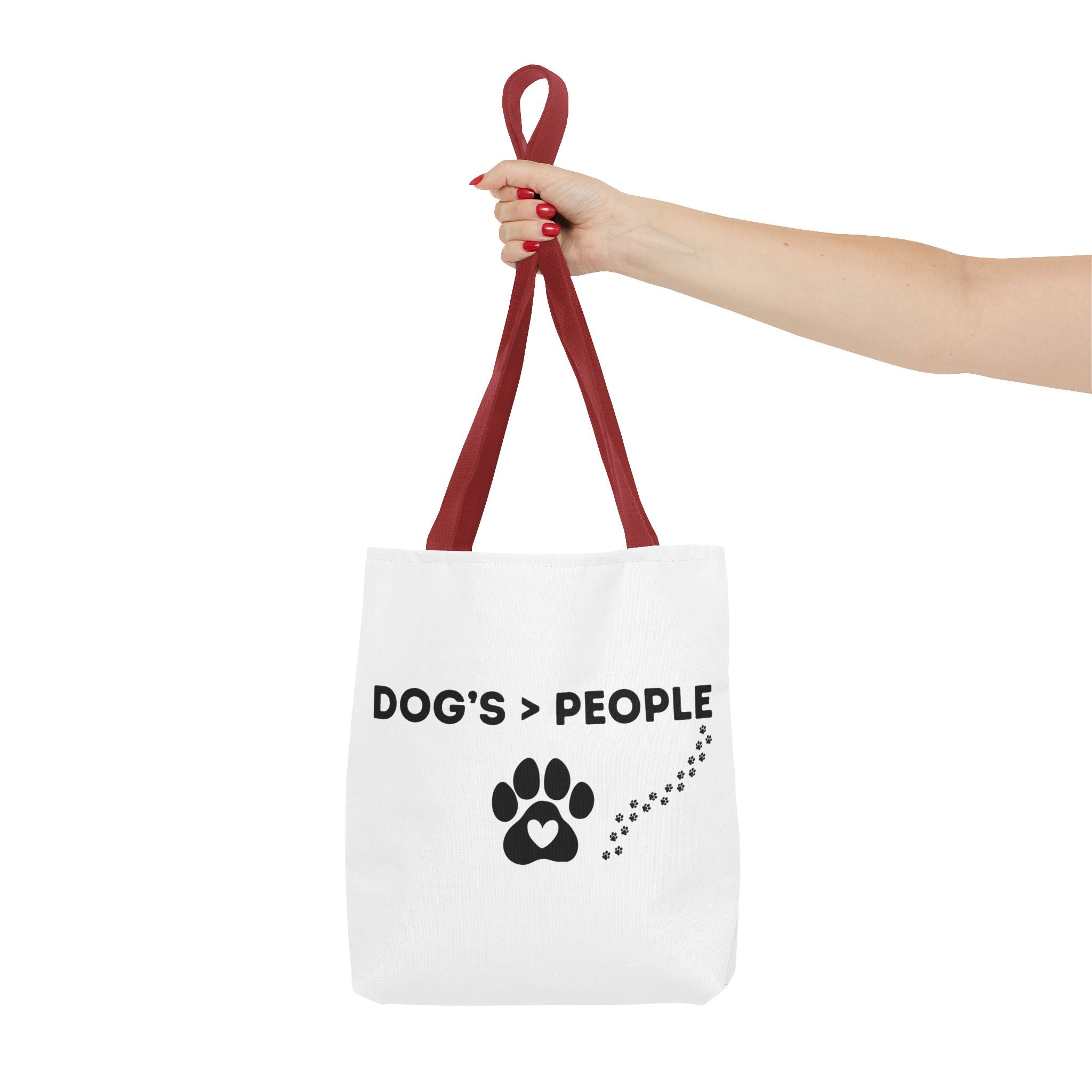 DOG'S > PEOPLE Tote Bag | Dog Paw Heart Design